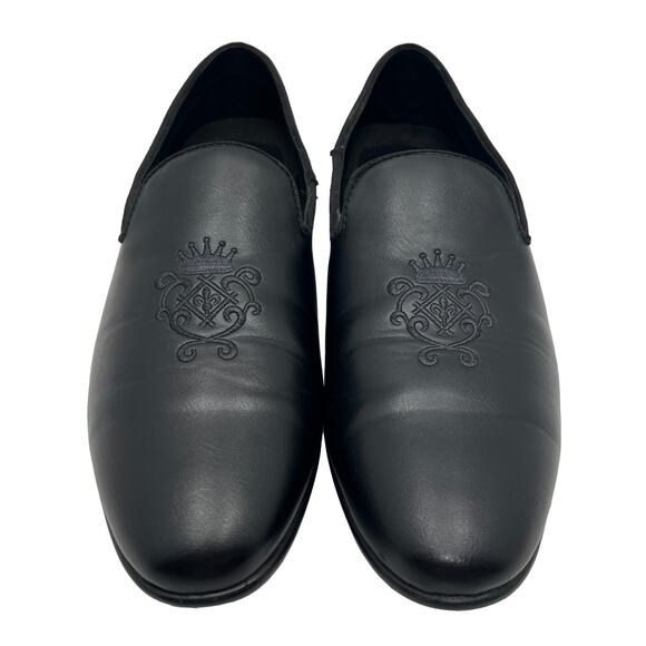 Amali Makins-000 Black Upper Design Round Toe Slipper Loafer Mens 11 Shoes - Picture 1 of 8